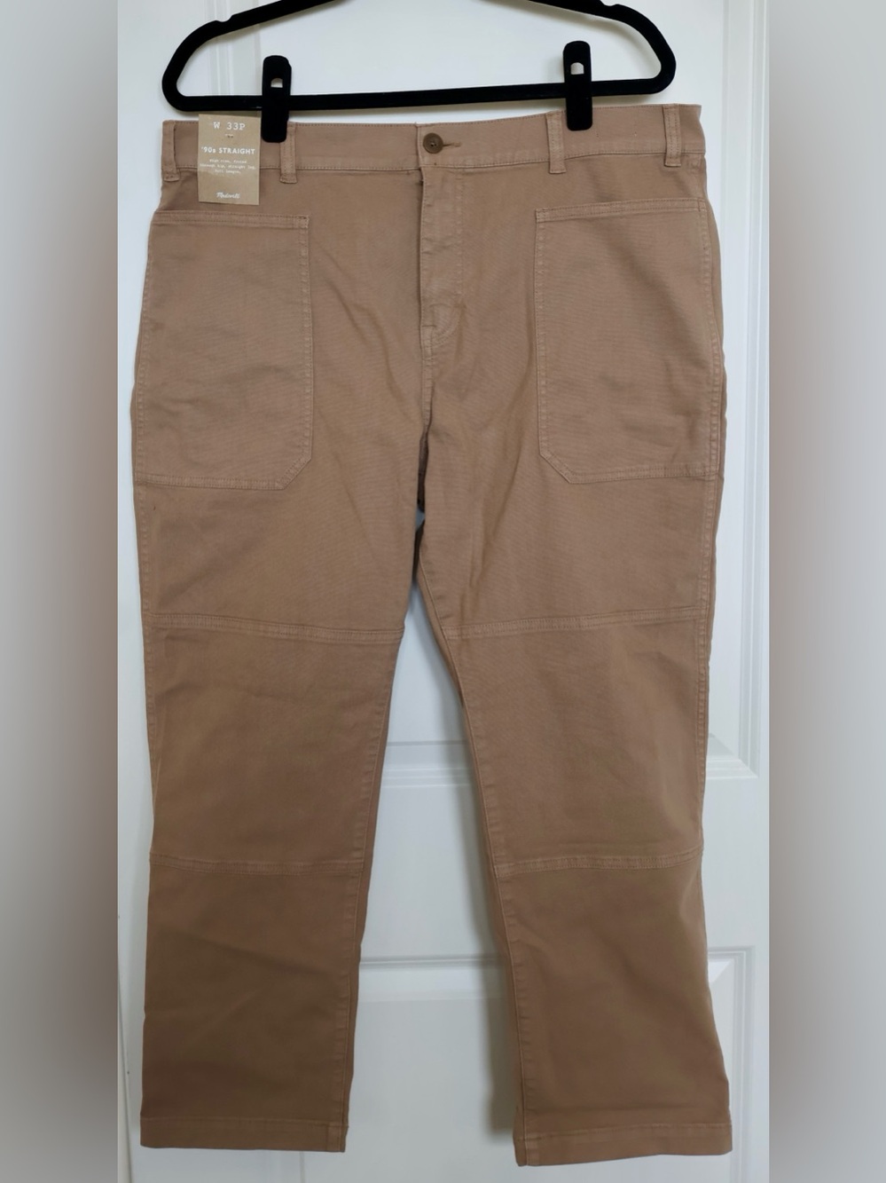 NWT Madewell Straight-Leg Workwear Pants in Tan